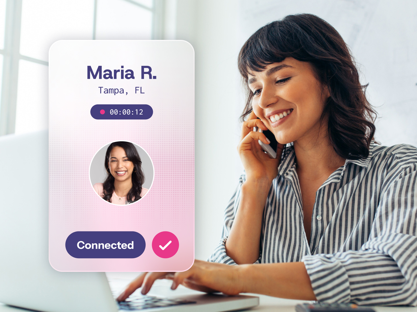 Agent on a live transferred call
